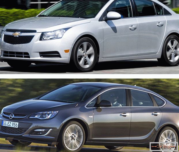 Automobily Chevrolet Cruze nebo Opel Astra jsou dlouholetými konkurenty na automobilovém trhu