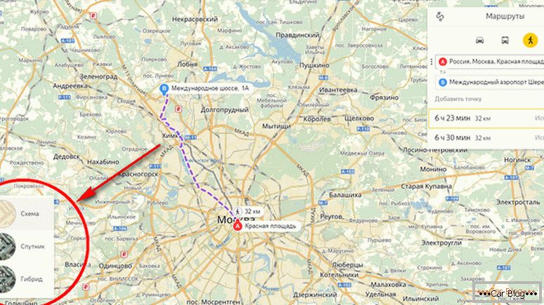 jak vytvořit trasu na mapách vozů Yandex