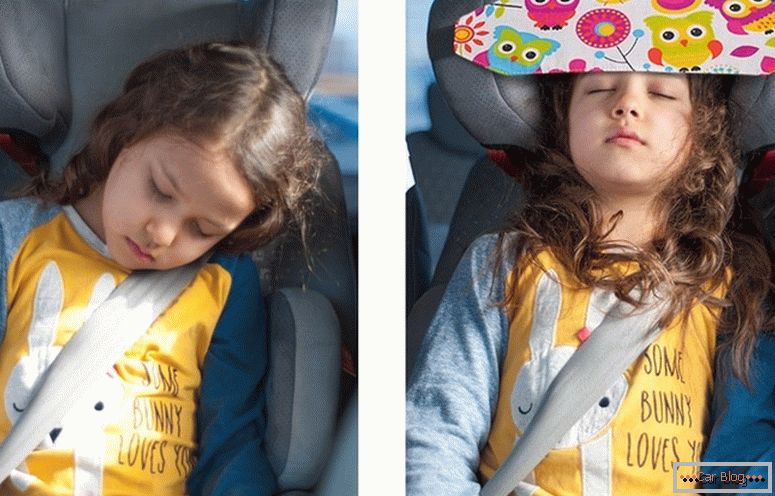 bandáž pro spící dítě v autě