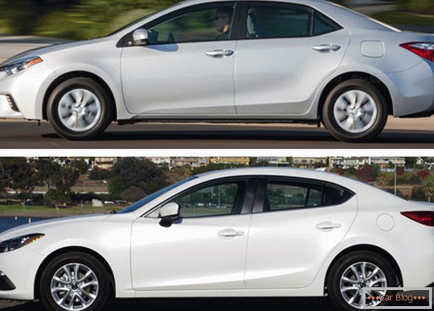 Mazda 3 a Toyota Corolla - obě auta se mohou pochlubit pozitivními rysy