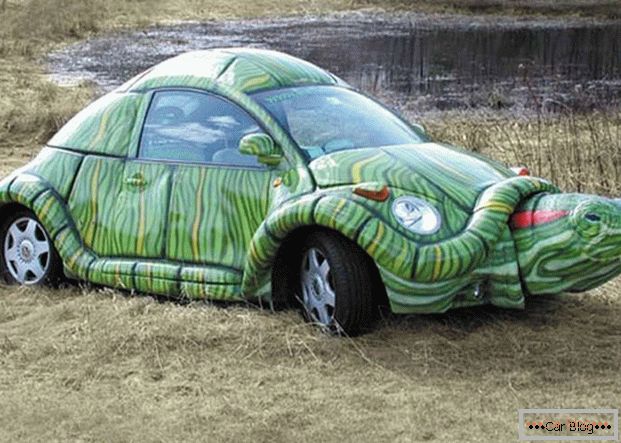 Auto ve tvaru želvy