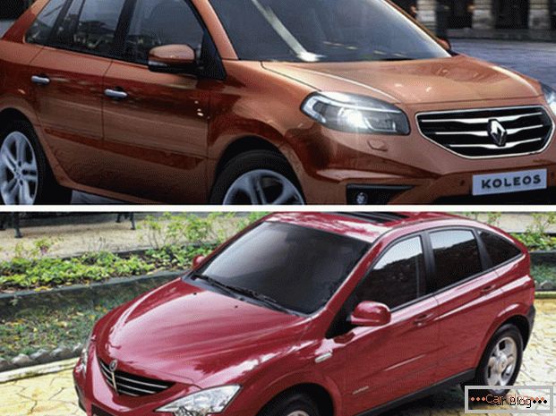 Porovnejte automobily Renault Koleos a SsangYong Actyon