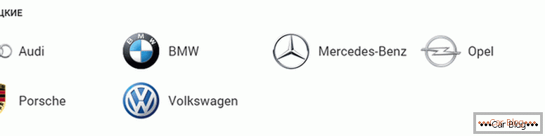 jak vypadají německé značky automobilů s odznaky a jmény